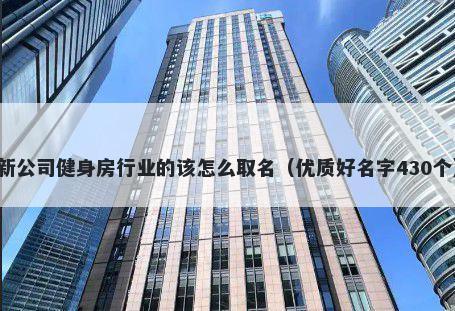 新公司健身房行业的该怎么取名（优质好名字430个）