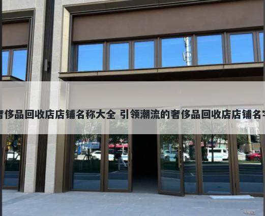 奢侈品回收店店铺名称大全 引领潮流的奢侈品回收店店铺名字