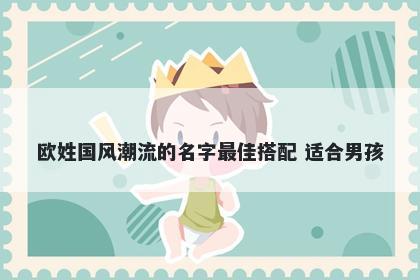 欧姓国风潮流的名字最佳搭配 适合男孩