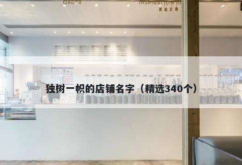 独树一帜的店铺名字（精选340个）
