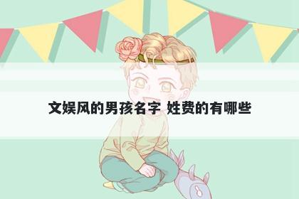 文娱风的男孩名字 姓费的有哪些