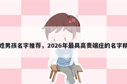 王姓男孩名字推荐，2026年最具高贵端庄的名字精选