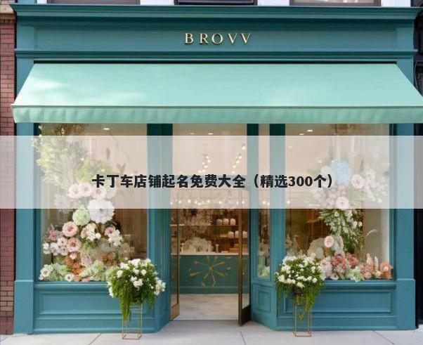 卡丁车店铺起名免费大全（精选300个）