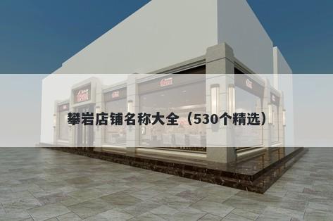 攀岩店铺名称大全（530个精选）