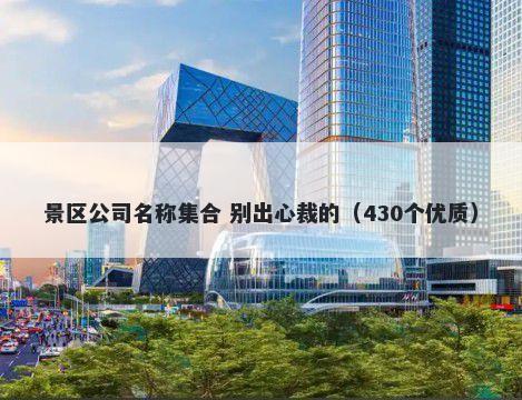 景区公司名称集合 别出心裁的（430个优质）