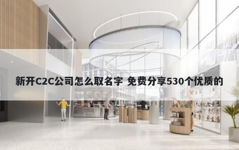 新开C2C公司怎么取名字 免费分享530个优质的