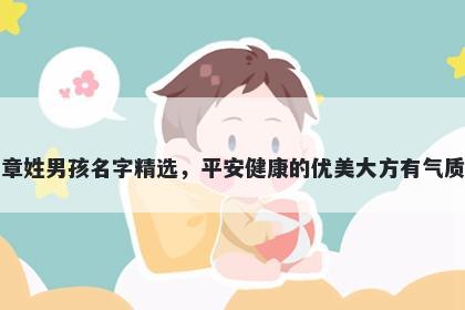 章姓男孩名字精选，平安健康的优美大方有气质