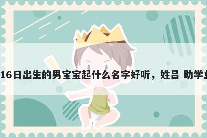 2026年-01月-16日出生的男宝宝起什么名字好听，姓吕 助学业运的名字推荐