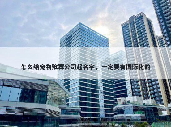 怎么给宠物殡葬公司起名字，一定要有国际化的