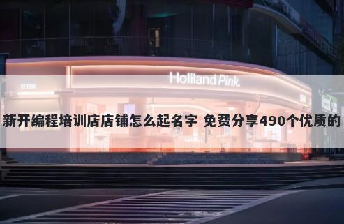 新开编程培训店店铺怎么起名字 免费分享490个优质的