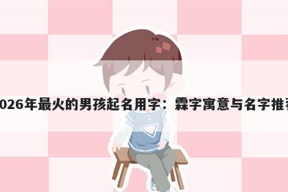 2026年最火的男孩起名用字：霖字寓意与名字推荐