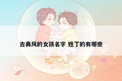 古典风的女孩名字 姓丁的有哪些