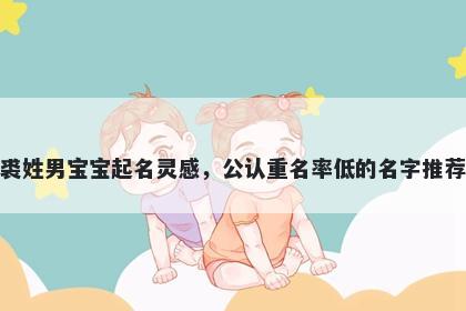 裘姓男宝宝起名灵感，公认重名率低的名字推荐