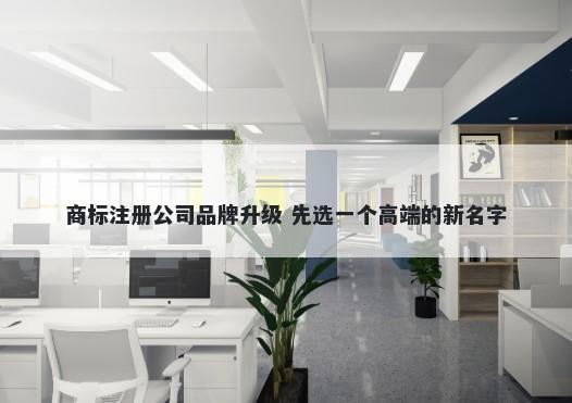 商标注册公司品牌升级 先选一个高端的新名字