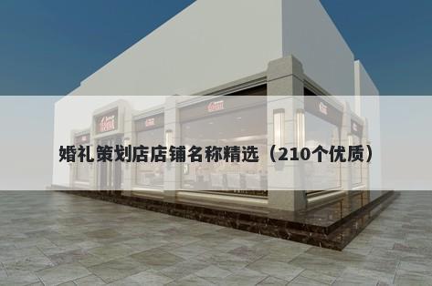婚礼策划店店铺名称精选（210个优质）