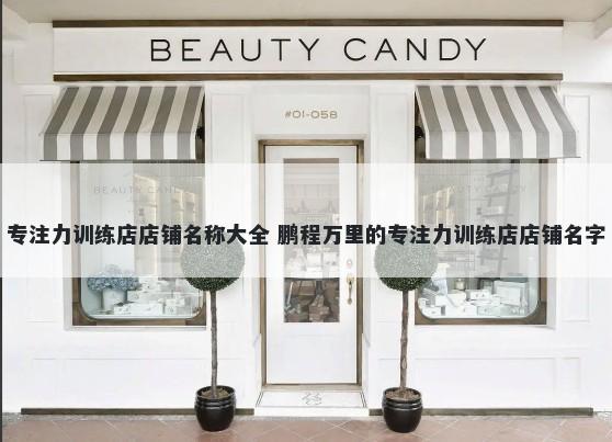 专注力训练店店铺名称大全 鹏程万里的专注力训练店店铺名字