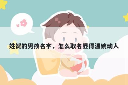 姓贺的男孩名字，怎么取名显得温婉动人