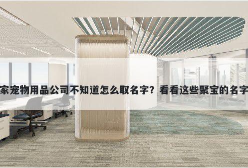 想开家宠物用品公司不知道怎么取名字？看看这些聚宝的名字大全