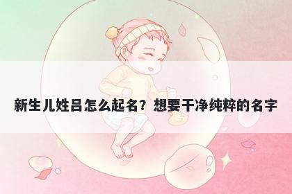 新生儿姓吕怎么起名？想要干净纯粹的名字