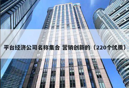 平台经济公司名称集合 营销创新的（220个优质）