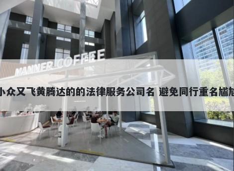 小众又飞黄腾达的的法律服务公司名 避免同行重名尴尬