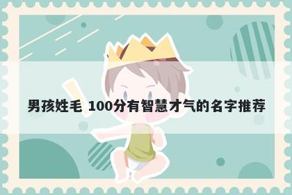 男孩姓毛 100分有智慧才气的名字推荐
