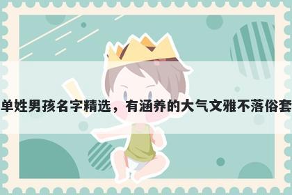单姓男孩名字精选，有涵养的大气文雅不落俗套