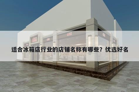 适合冰箱店行业的店铺名称有哪些？优选好名