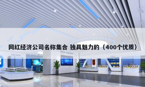 网红经济公司名称集合 独具魅力的（400个优质）