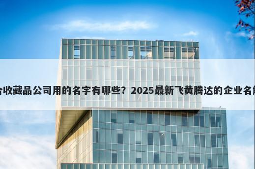 适合收藏品公司用的名字有哪些？2025最新飞黄腾达的企业名解析