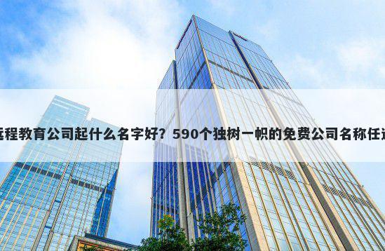 远程教育公司起什么名字好？590个独树一帜的免费公司名称任选