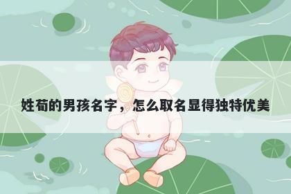 姓荀的男孩名字，怎么取名显得独特优美