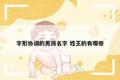 字形协调的男孩名字 姓王的有哪些