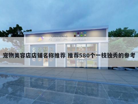 宠物美容店店铺名称推荐 推荐580个一枝独秀的参考