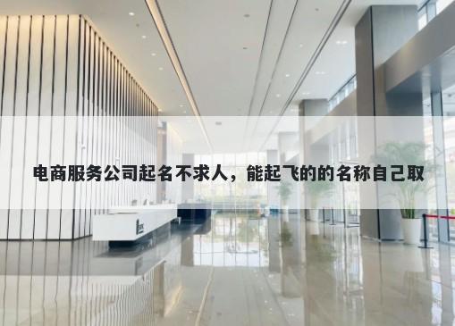 电商服务公司起名不求人，能起飞的的名称自己取