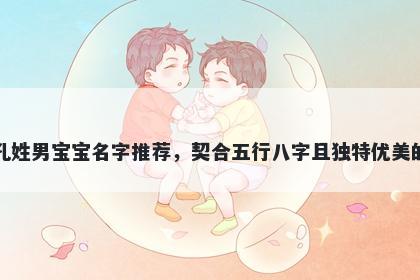 孔姓男宝宝名字推荐，契合五行八字且独特优美的