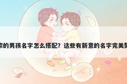 姓宗的男孩名字怎么搭配？这些有新意的名字完美契合