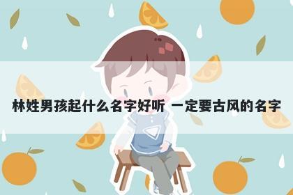 林姓男孩起什么名字好听 一定要古风的名字