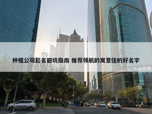 种植公司起名避坑指南 推荐领航的寓意佳的好名字
