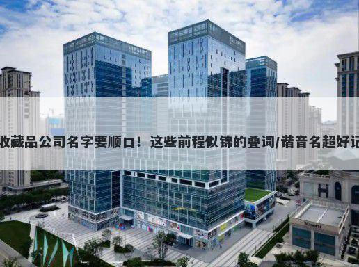 收藏品公司名字要顺口！这些前程似锦的叠词/谐音名超好记