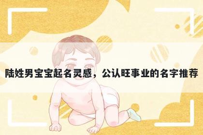 陆姓男宝宝起名灵感,公认旺事业的名字推荐