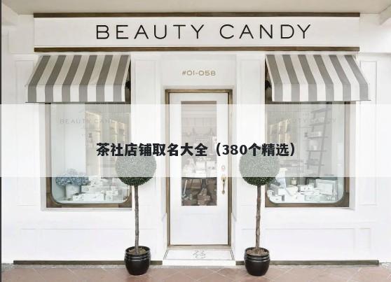 茶社店铺取名大全（380个精选）