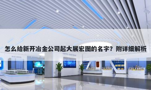 怎么给新开冶金公司起大展宏图的名字？附详细解析