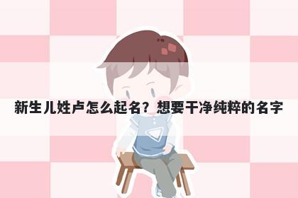 新生儿姓卢怎么起名？想要干净纯粹的名字