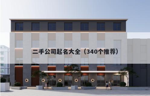 二手公司起名大全（340个推荐）