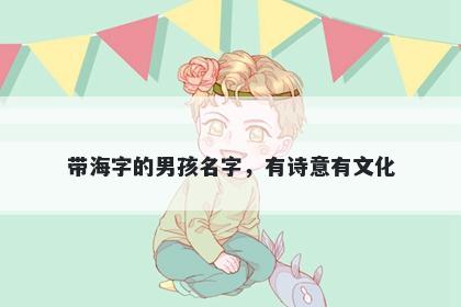 带海字的男孩名字，有诗意有文化