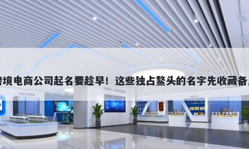 跨境电商公司起名要趁早！这些独占鳌头的名字先收藏备用