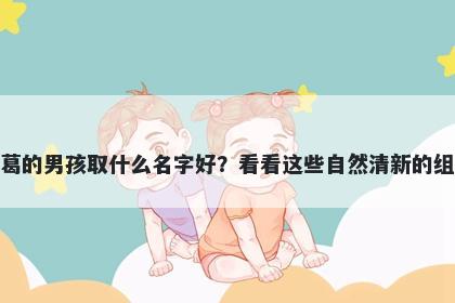 姓葛的男孩取什么名字好？看看这些自然清新的组合