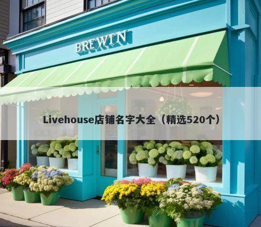 Livehouse店铺名字大全（精选520个）