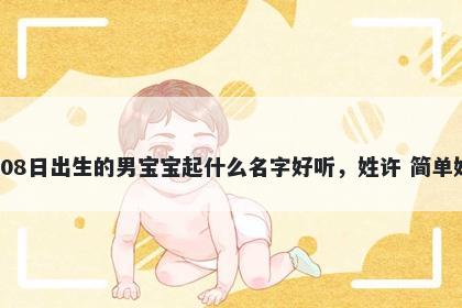 2026年-02月-08日出生的男宝宝起什么名字好听，姓许 简单好记的名字推荐